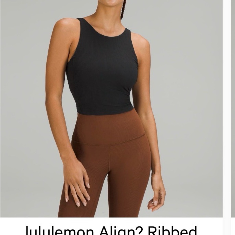 lululemon athletica Black Ribbed Tank Top